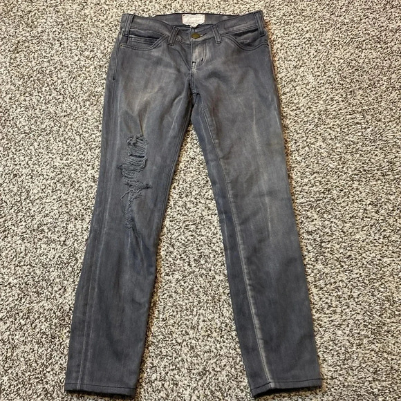 Current/Elliott Skinny Low/Waist Jeans “Bleach Out Night/Studs” - Picture 9 of 10